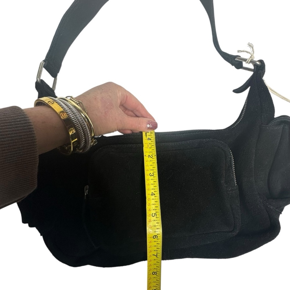NWT Free People Siren Suede Shoulder Bag in Black - Picture 12 of 16